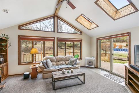 Family Room with Wall of Windows